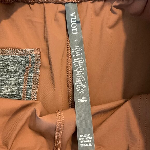 Vuori Miles Jogger Brown Ultralight Performance Quick Dry Travel Size XL - Picture 6 of 6